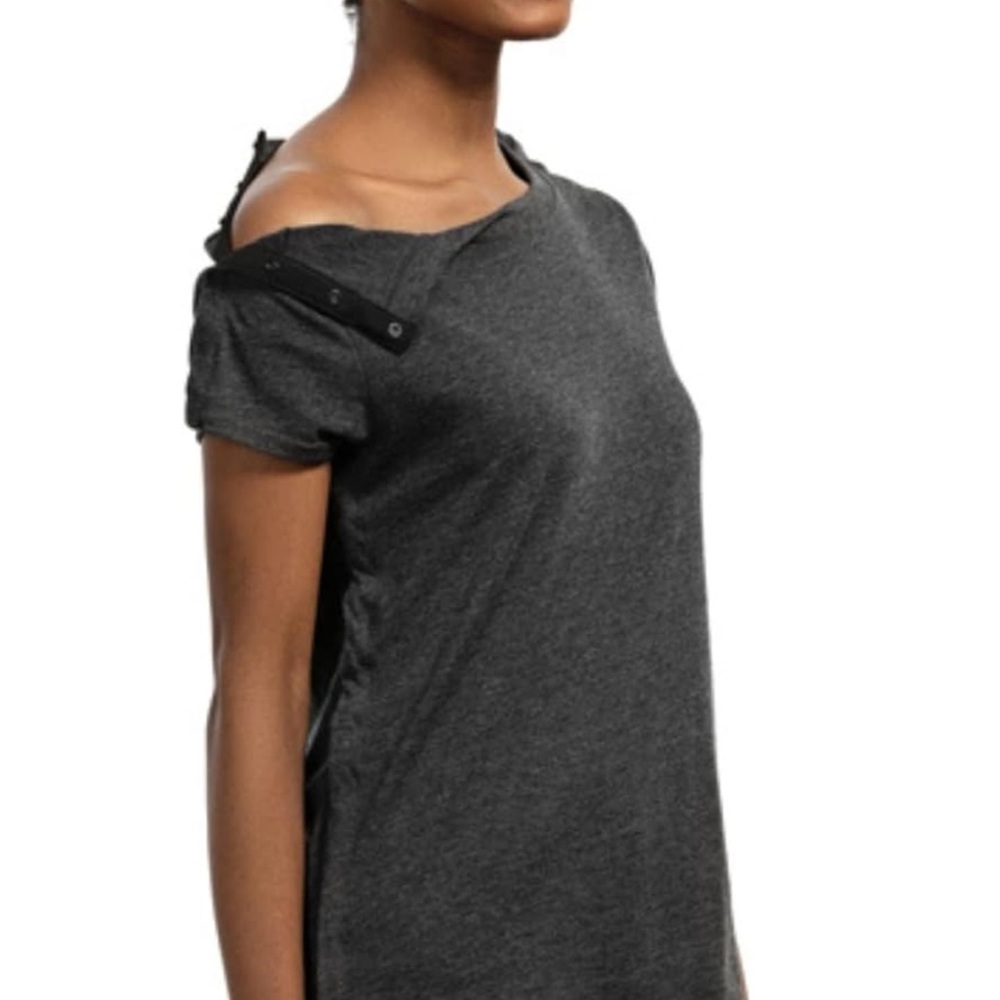 Women's Charcoal Off-Shoulder Top